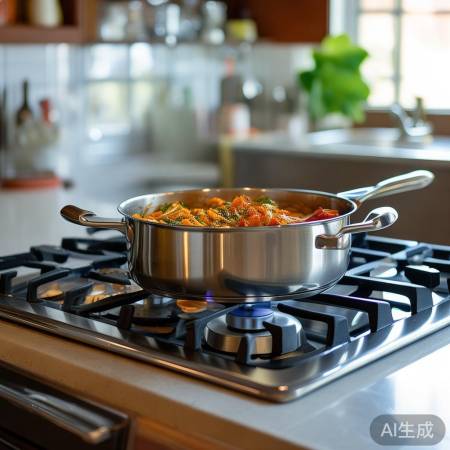 烹饪后速清灶具，防残渣油垢。