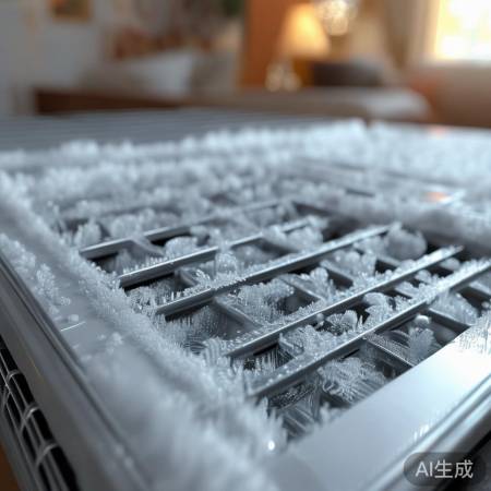 空调起霜原由：尘积散热减、制冷