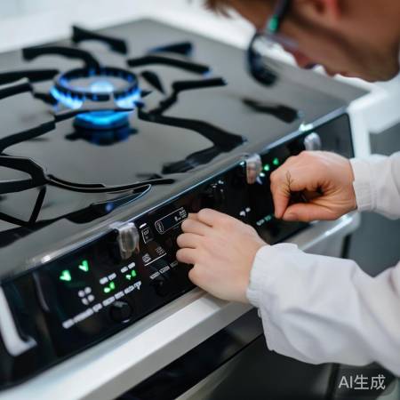 集成灶安装成功，调试火焰正常。