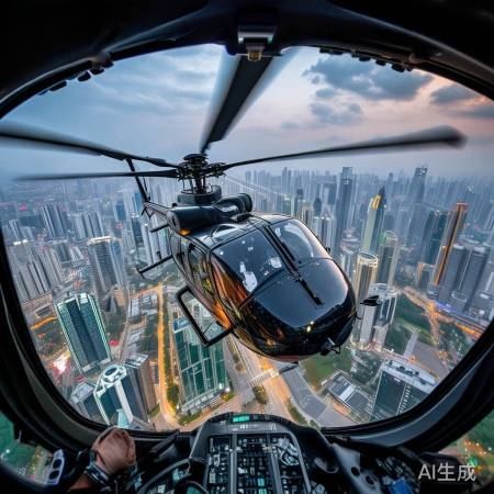 空中俯瞰深圳，刺激飞行摄影