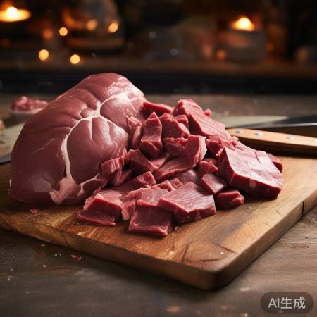 牛肝切块或切片，烹饪方便。