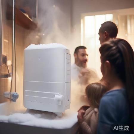 “恩系列空气能热水器，冬暖如春