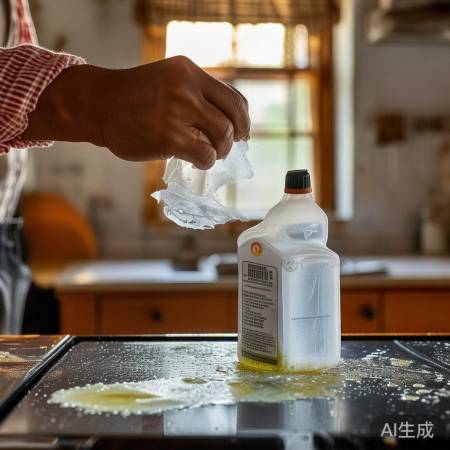 “厨房油渍，清洁剂速解！”