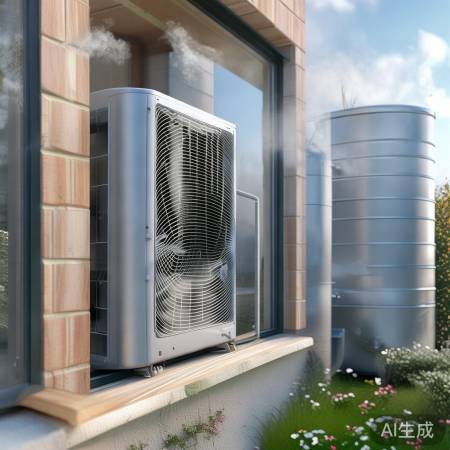 节能环保，空气热泵热水机。