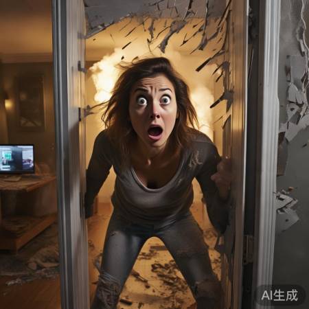 女主播直播时家防盗门被炸开