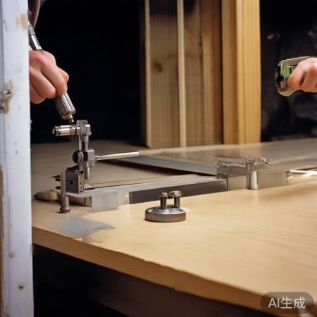 安装防盗门阻门器，紧固螺丝防损