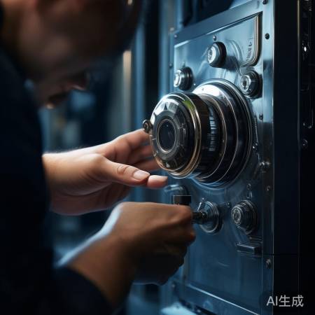 观察锁细节，为开锁做准备。