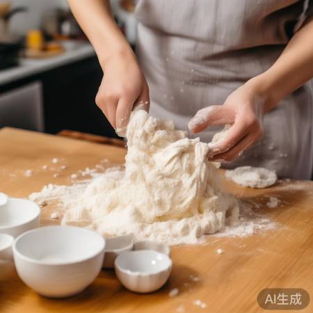 食材混合揉面团