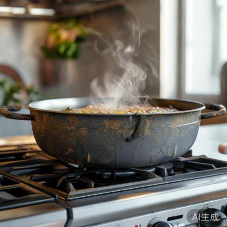 麦饭石汤锅,天然宝石,养生煮食