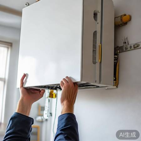 壁挂炉挂支架,小心操作