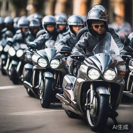 礼宾摩托车队,威风凛凛