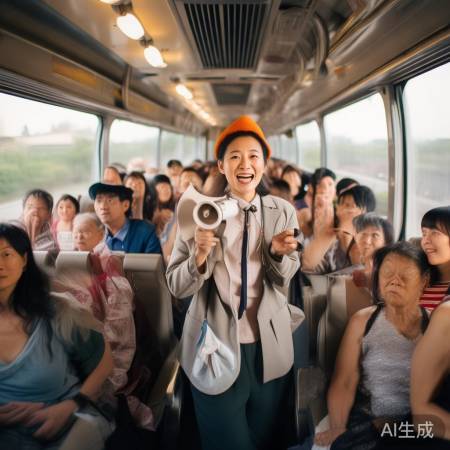 列车员中朝双语热情服务