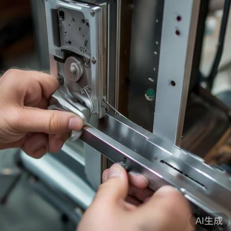 面板对准锁体,螺丝固定美观。