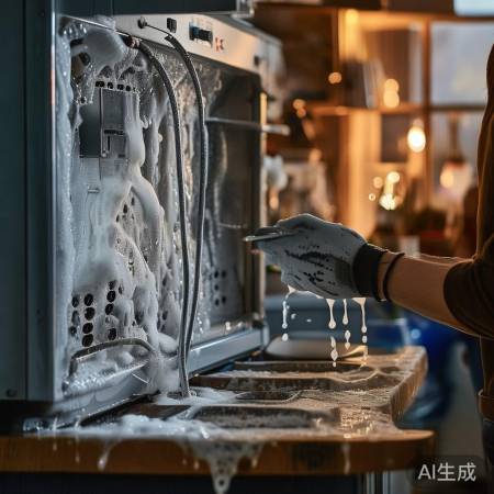 油烟机内外清洗,排水孔水管不忽
