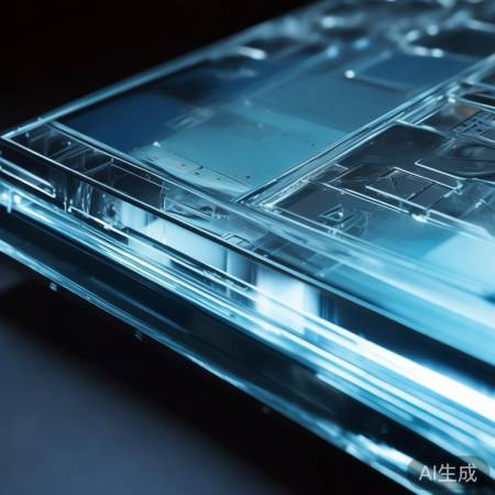 液晶面板多层叠加,内部含气孔。