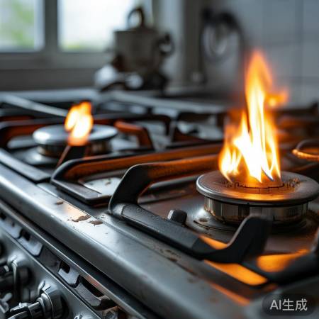 燃气灶一边不点火,管道问题排查