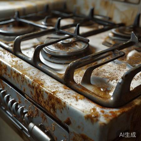 燃气灶油漆变暗,清洁是关键。