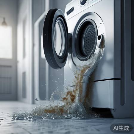 洗衣机排水阀堵塞,无法正常转动