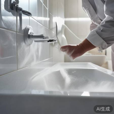 安装后,清洁卫生间,净洁如新。