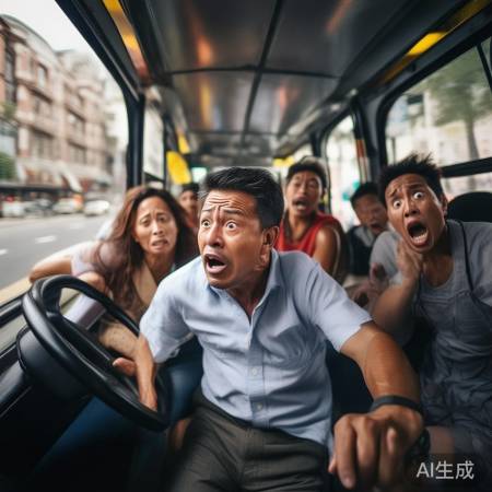 司机忍痛停车,乘客惊呼。