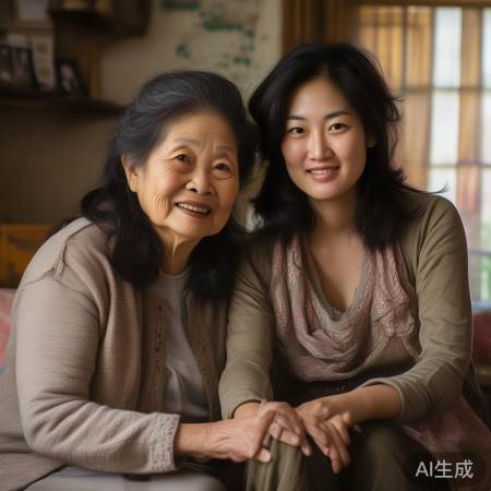 57岁老太为女儿幸福喜悦