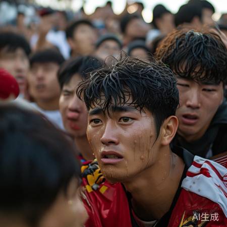 韩国球员泪洒赛场