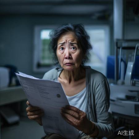 女子情绪复杂,疑虑健康。