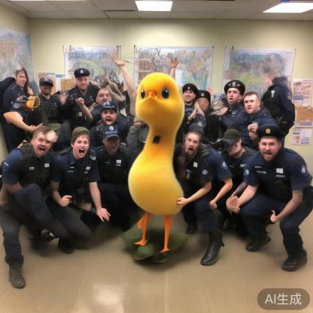 警员变鸭群护卫者