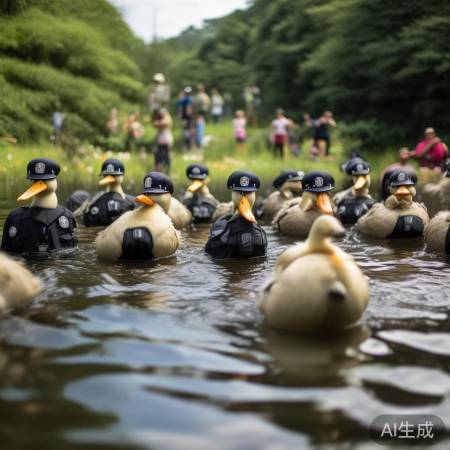 警员鸭群守护者,生态明星