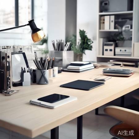 职场形象:贺娇龙桌整洁