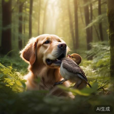 狗狗救小鸟,唤起环保意识