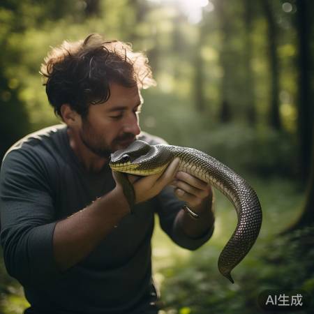 男子救蛇意外咬人