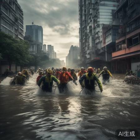 洪峰突袭广东,抗洪英雄守家园