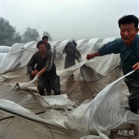 台风来袭,浙江种植户保收成
