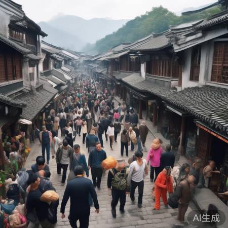 霞关镇有序撤离壮观