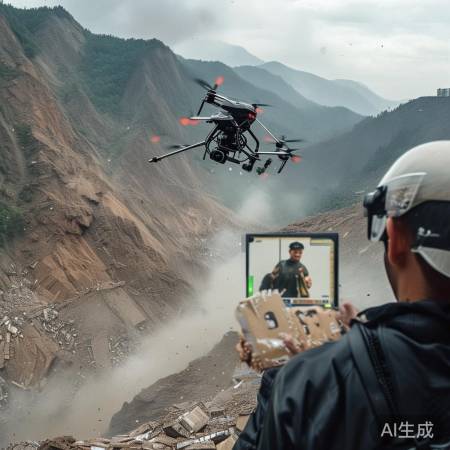 无人机助力茂县山体滑坡救援