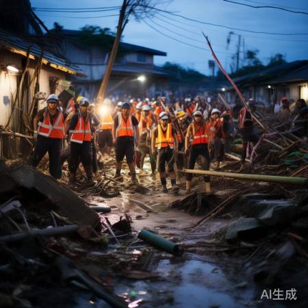 台湾风灾，人性光辉映照
