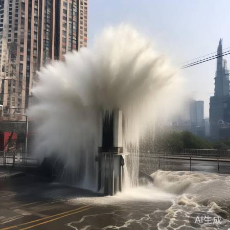 上海暴雨井盖喷泉