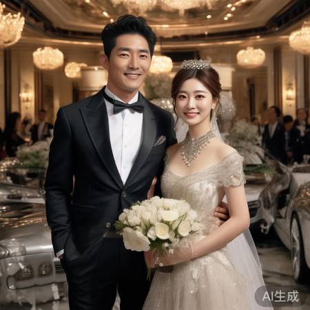 “商业巨头豪华婚礼照”