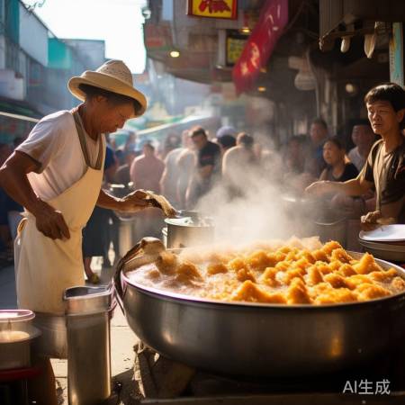 油条门庭若市,自然美味