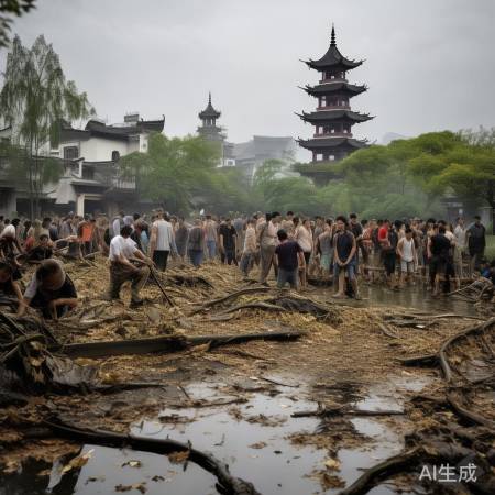 台风下的苏州坚韧团结