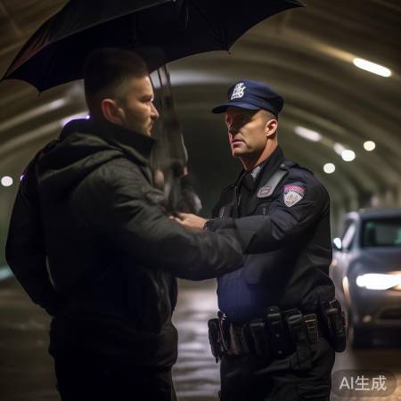 民警耐心劝离违停司机