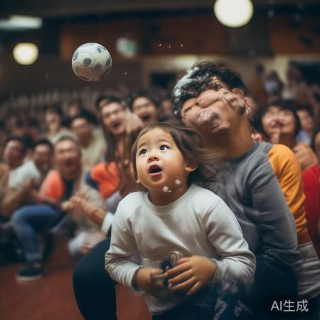 乒乓球比赛变滑稽剧