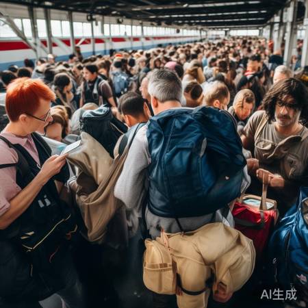 火车站挤,提前购票行李寄存